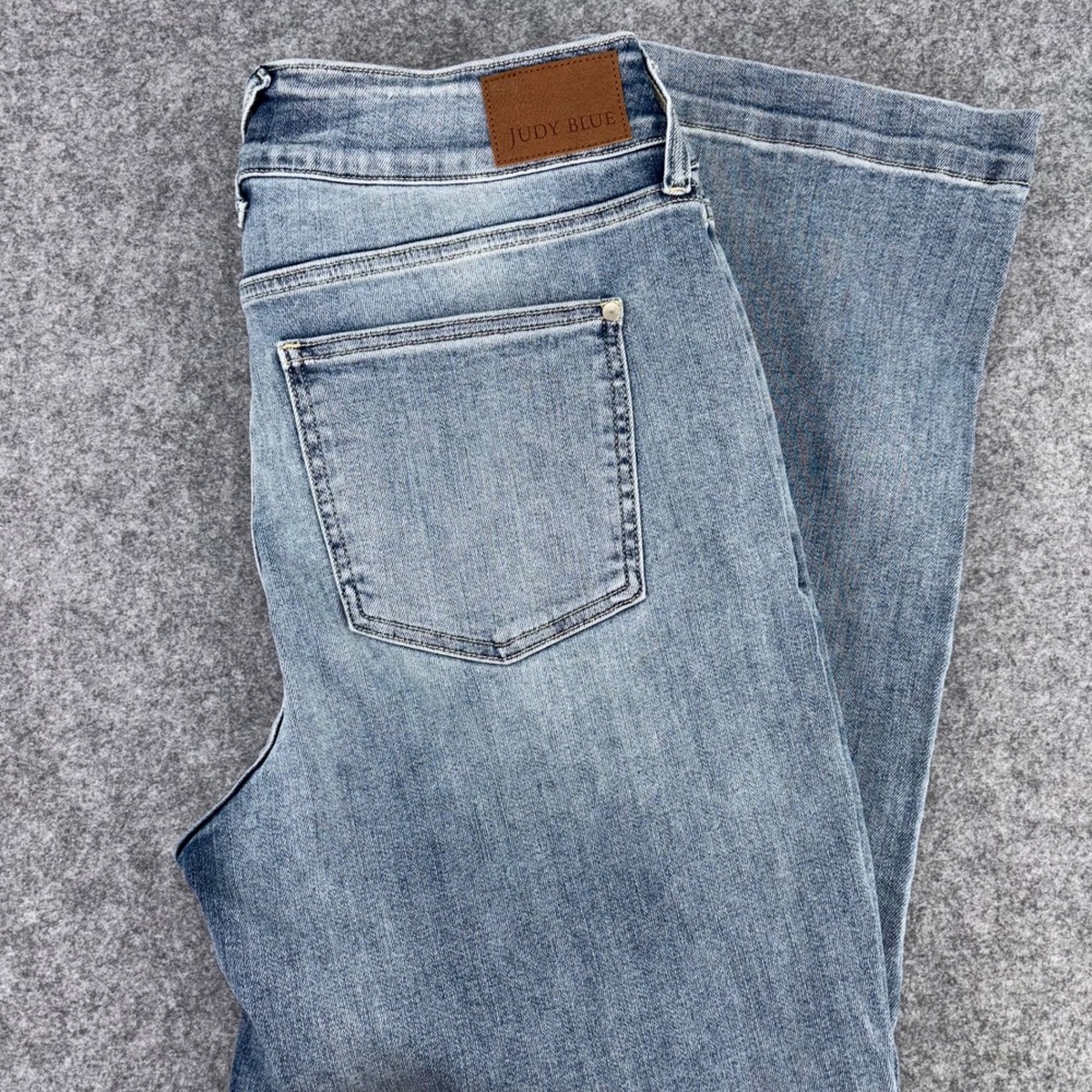Judy Blue Wide Leg Jeans Light Wash High Rise 16W Short JB82675-F-LT-CO-PL